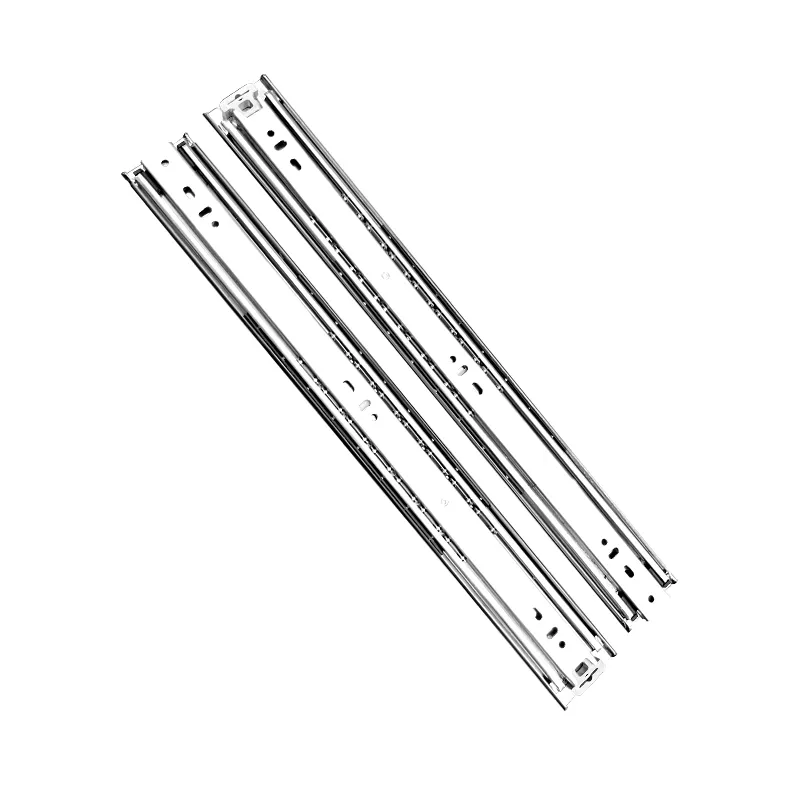 304不锈钢51宽重型三节钢珠滑轨A1551S产品图